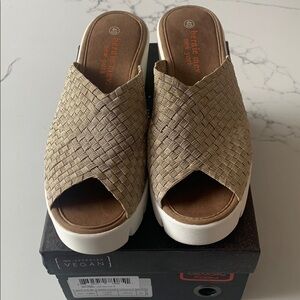 bernie mev. Tan Mules & Clogs with Minimalist Design